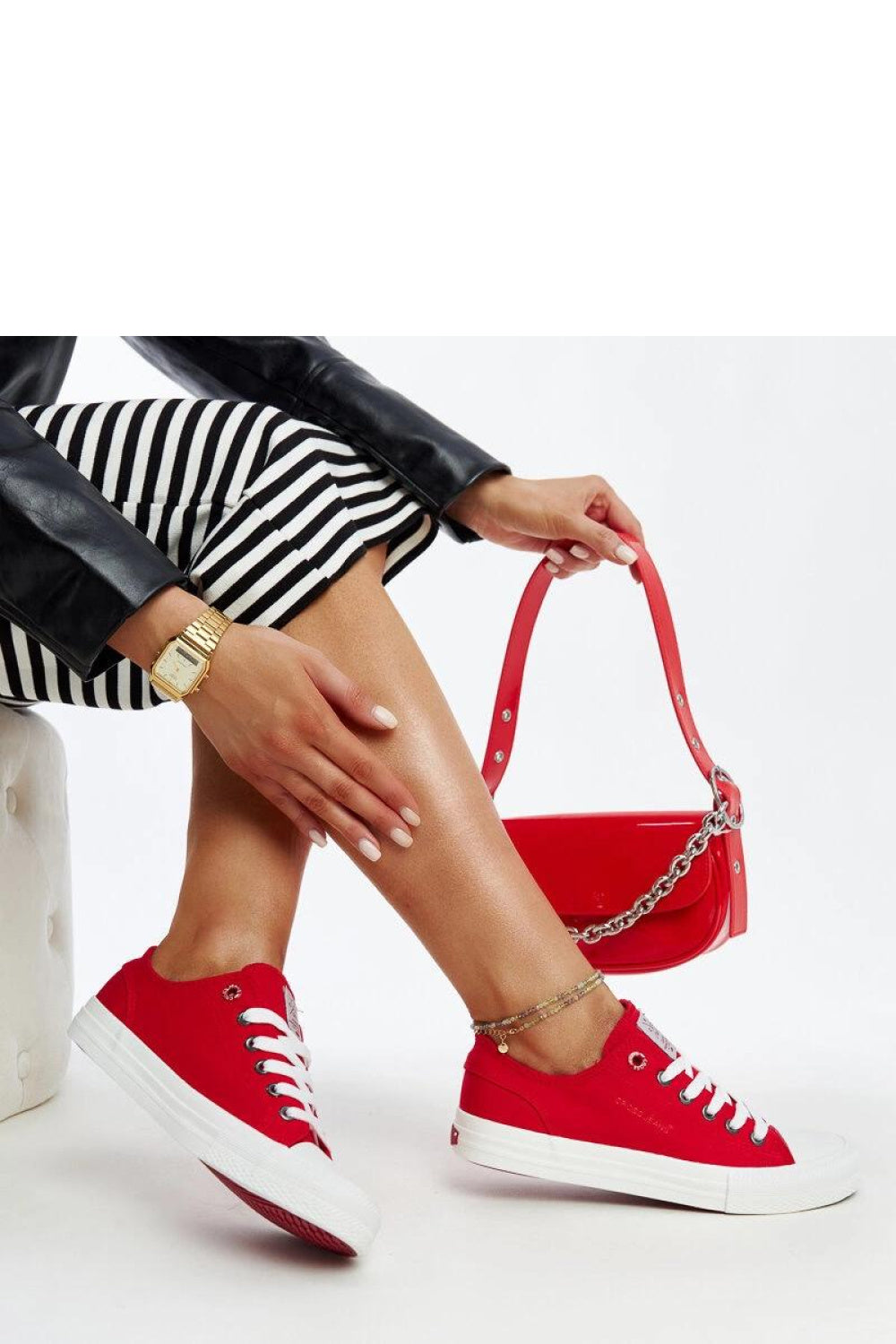 Baskets femme Solea — rouge