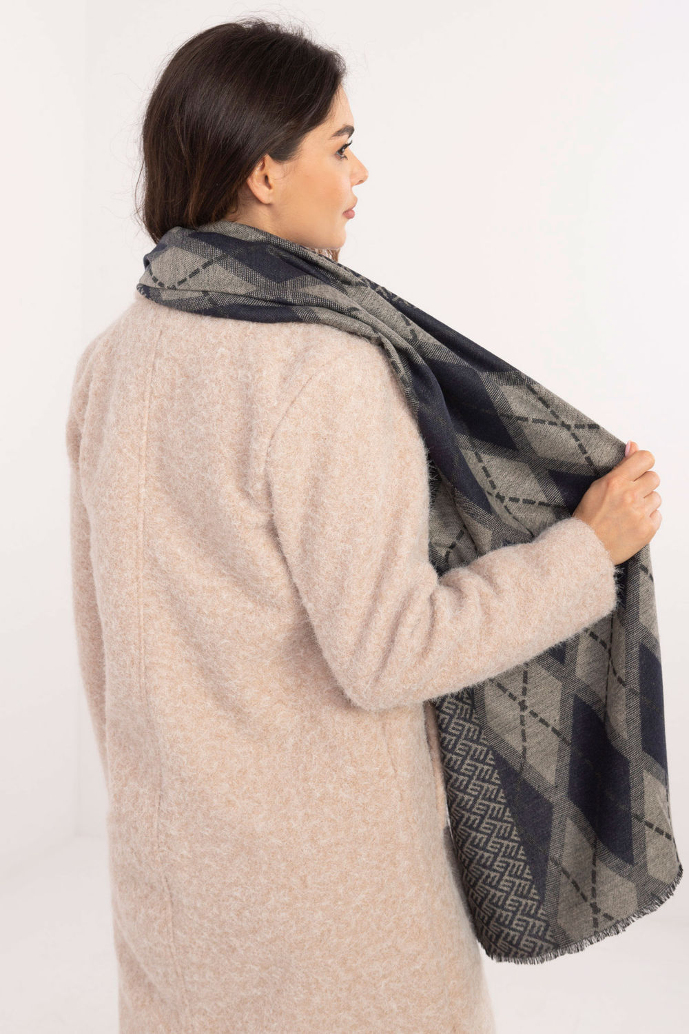 Foulard femme AT — bleu marine