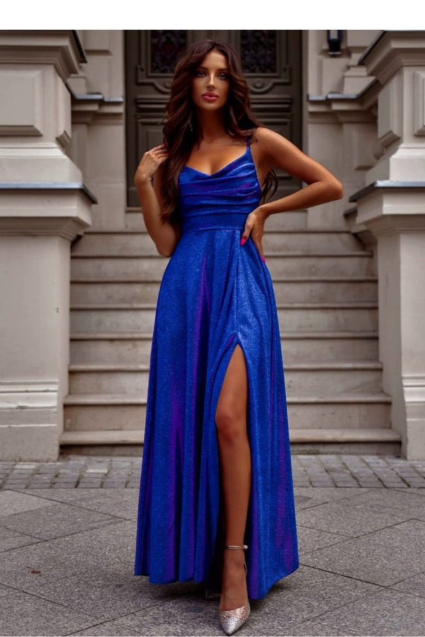 Robe femme With You Longue Longue — bleu