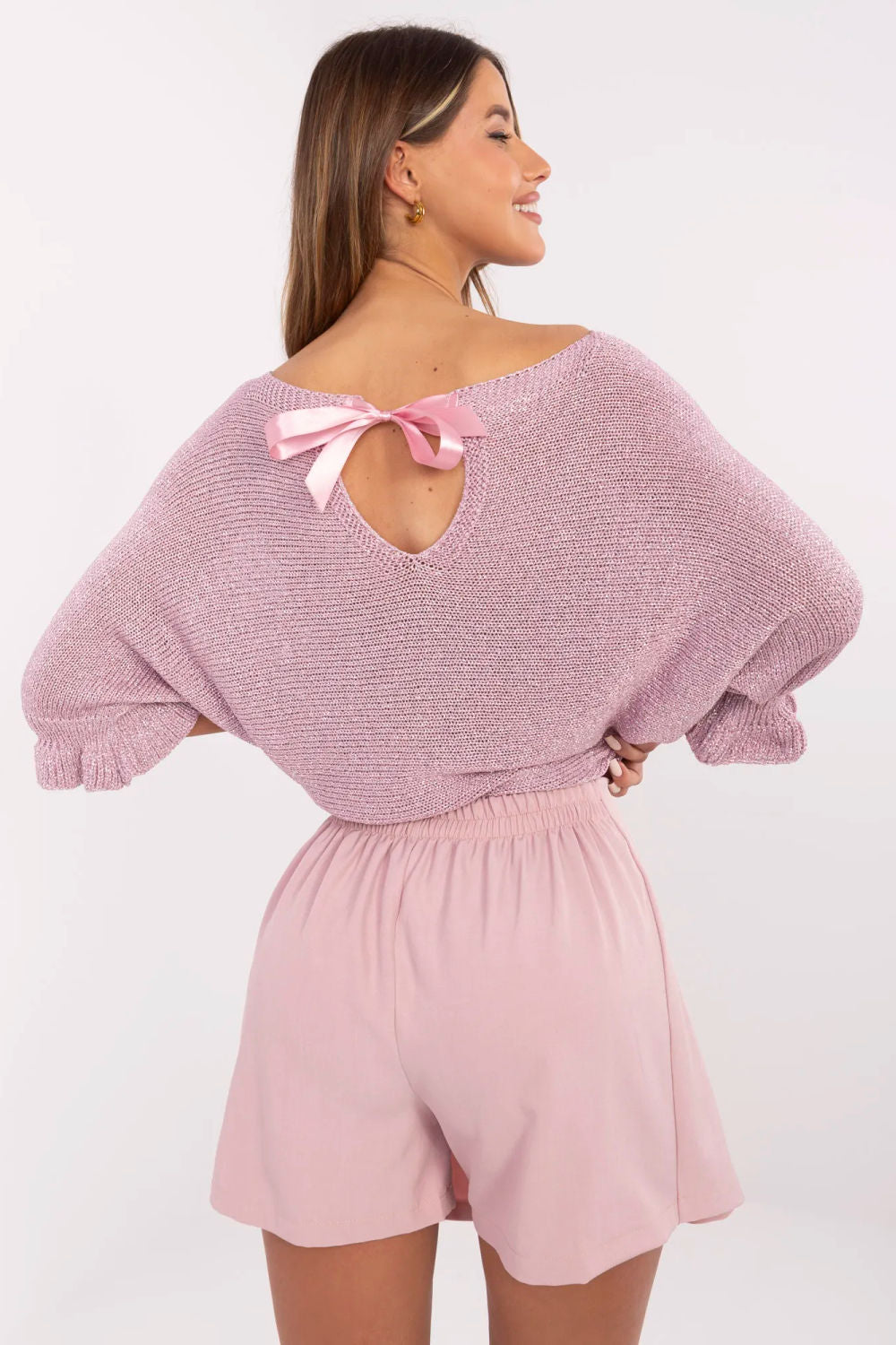 Chaussures à talons femme Italy Moda Shorts Jupe Shorts — rosé