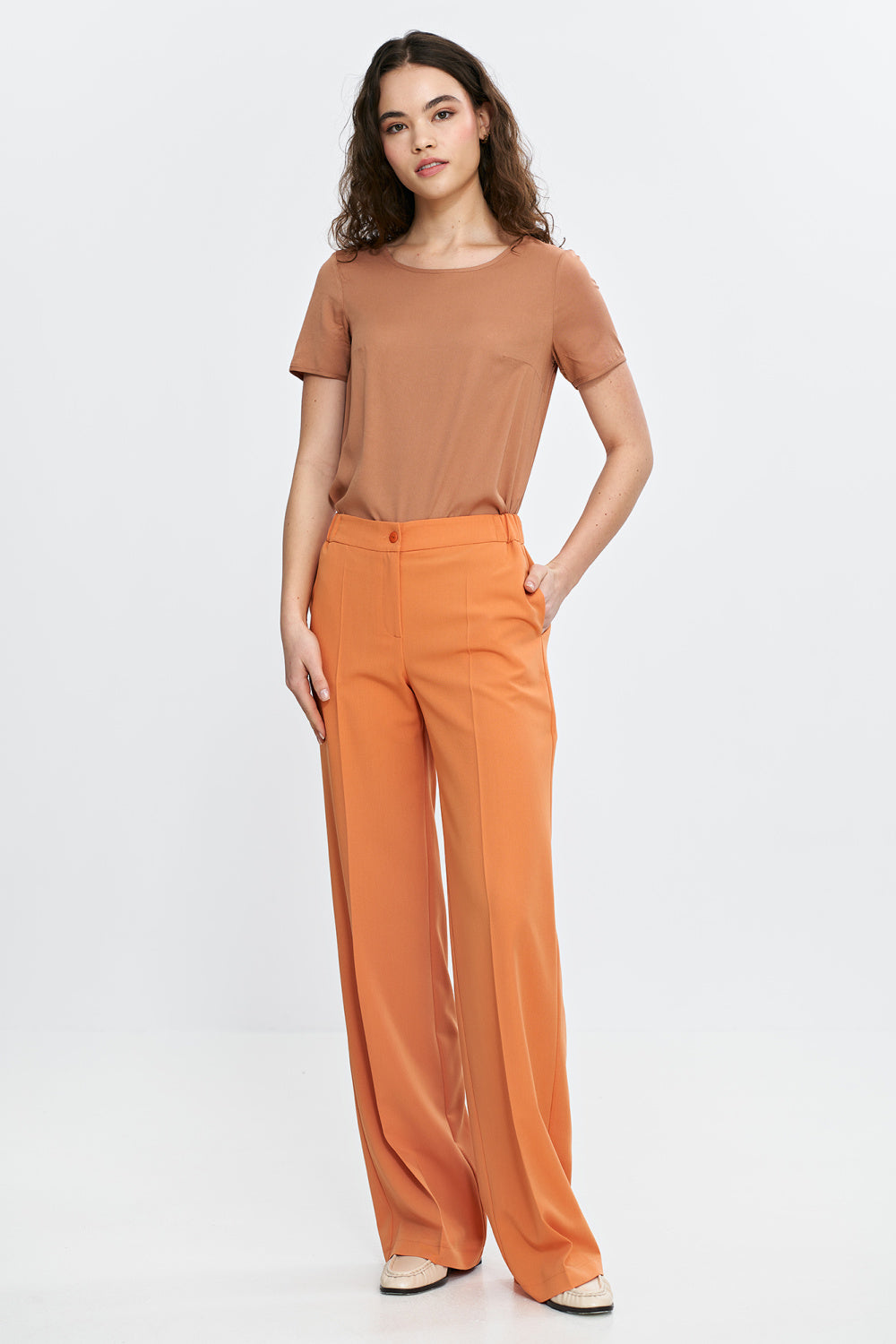 Chaussures à talons femme Nife Pantalon Long Pantalon — orange