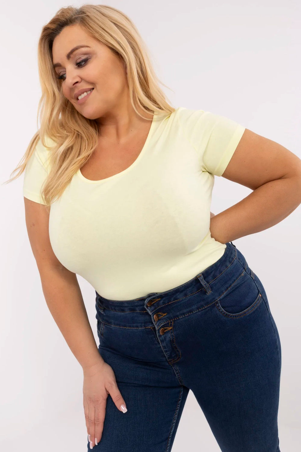 T-shirt femme Relevance Plus Size Plus — jaune