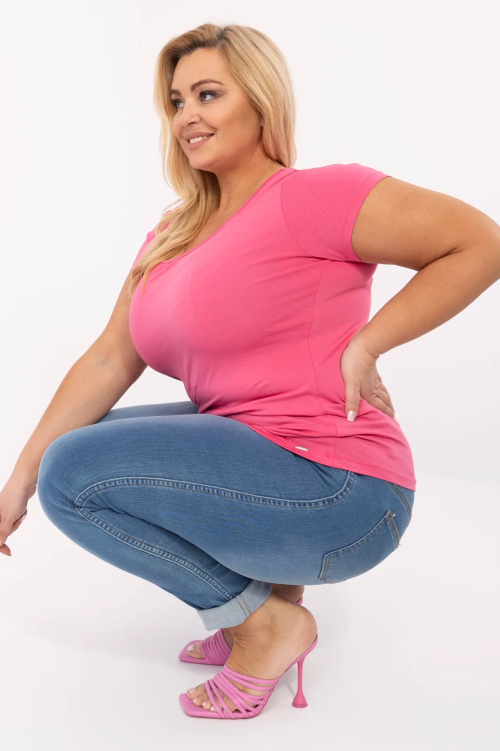 T-shirt femme Relevance Plus Size Plus — rosé