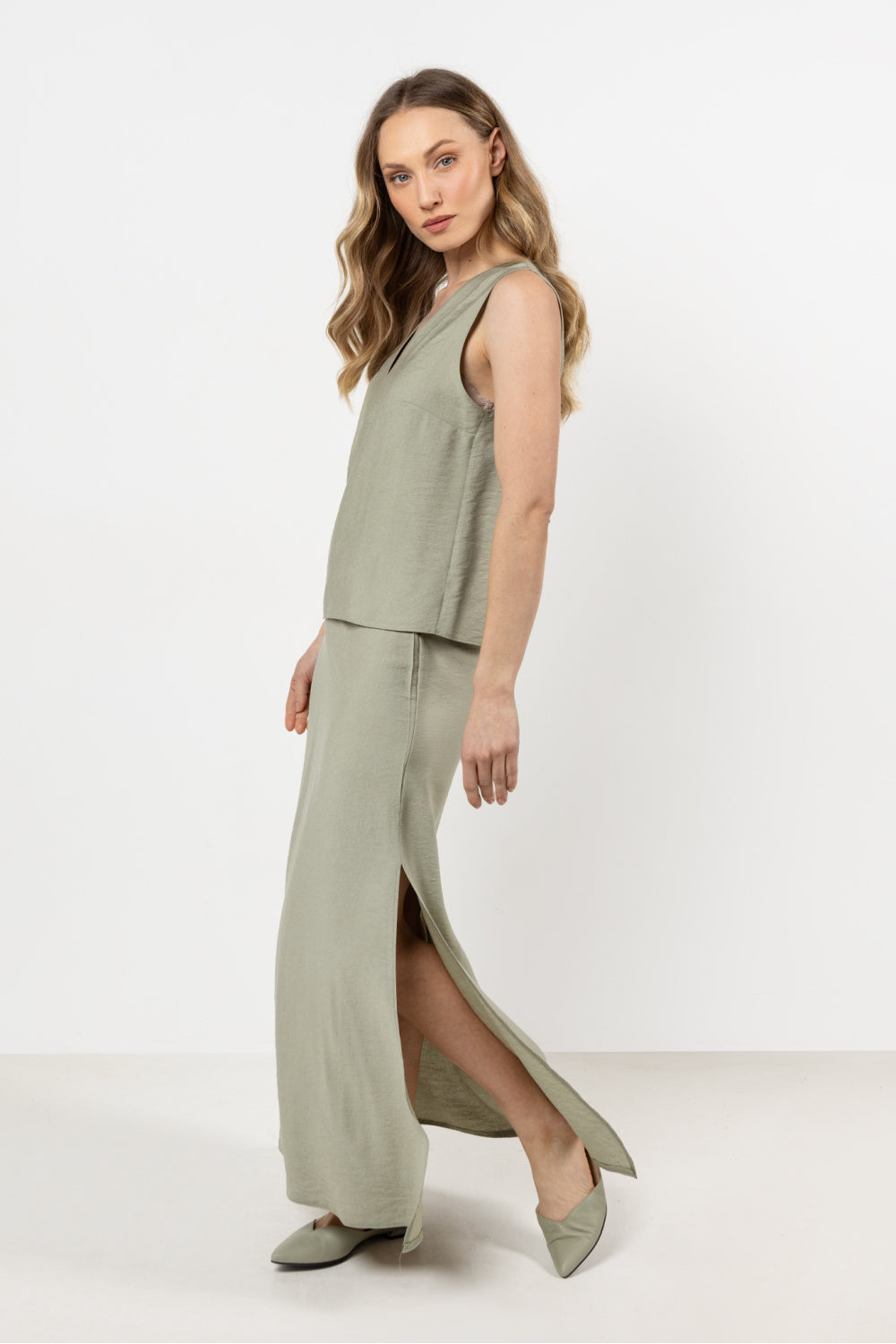 Jupe femme awama Longue Longue — vert