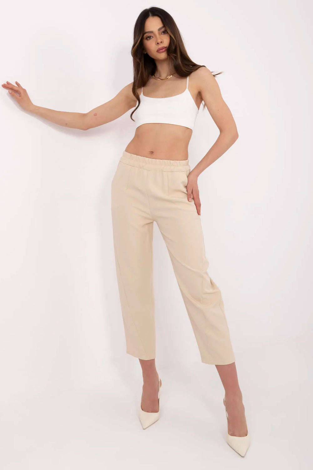 Chaussures à talons femme Och Bella Pantalon Pantalon — beige