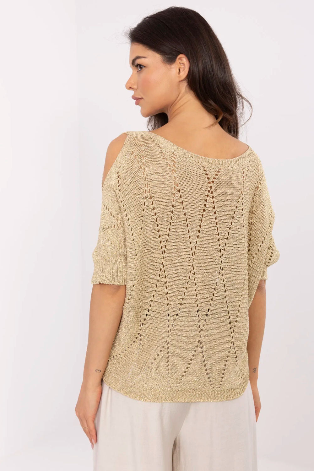 Pull femme Italy Moda Chandail Chandail — jaune