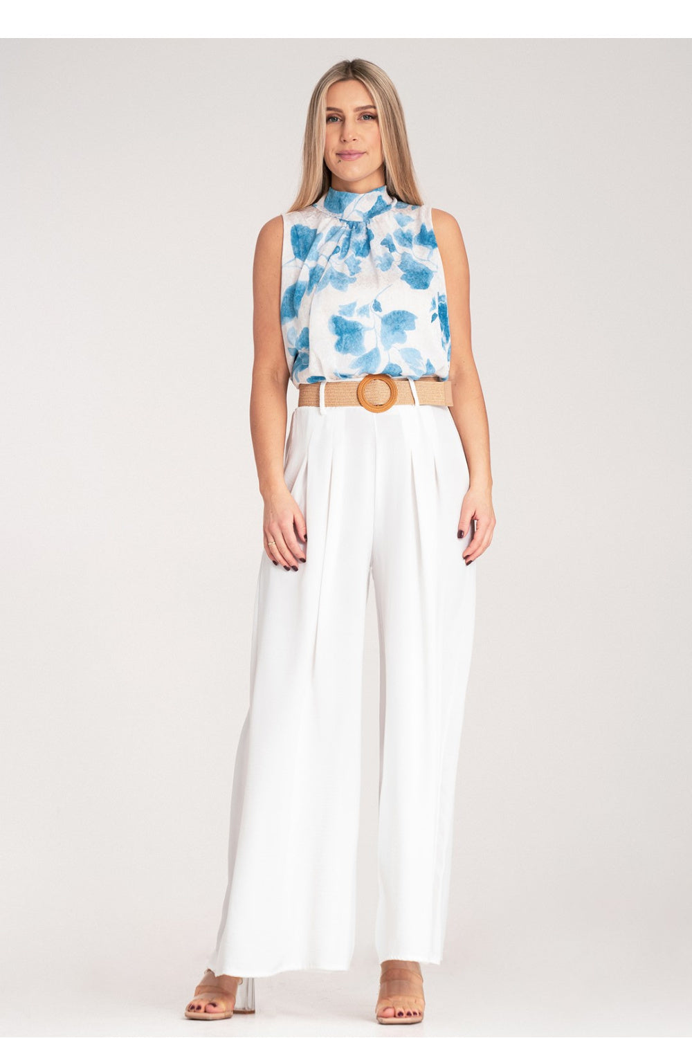 Chaussures à talons femme Figl Pantalon Pantalon — blanc