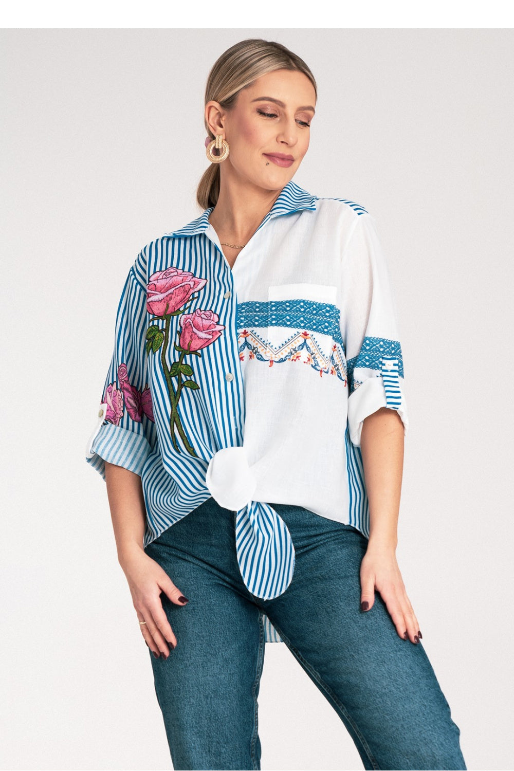 Blouse femme Figl Chemise Chemise — bleu