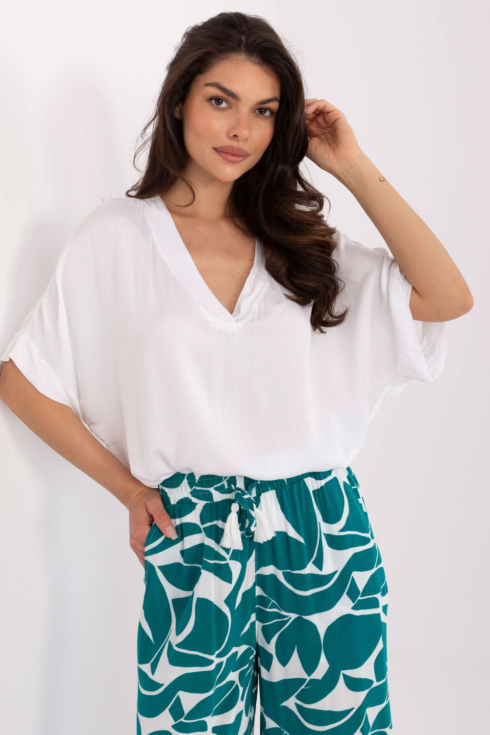 Blouse femme Och Bella Chemisier Chemisier — blanc