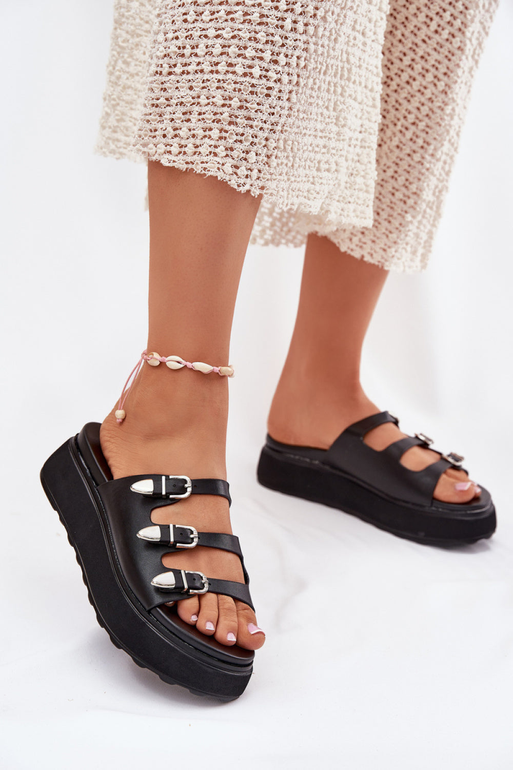 Sandales femme Step in style Clacquettes Clacquettes — noir