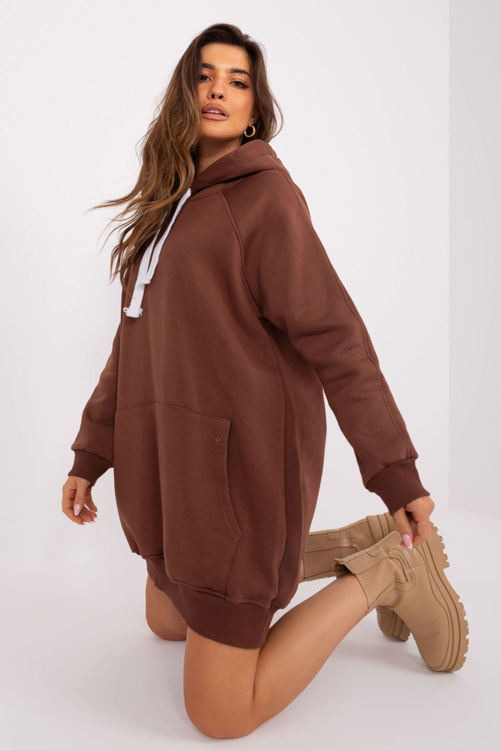 T-shirt femme Ex Moda Sweatshirt Sweatshirt — brun