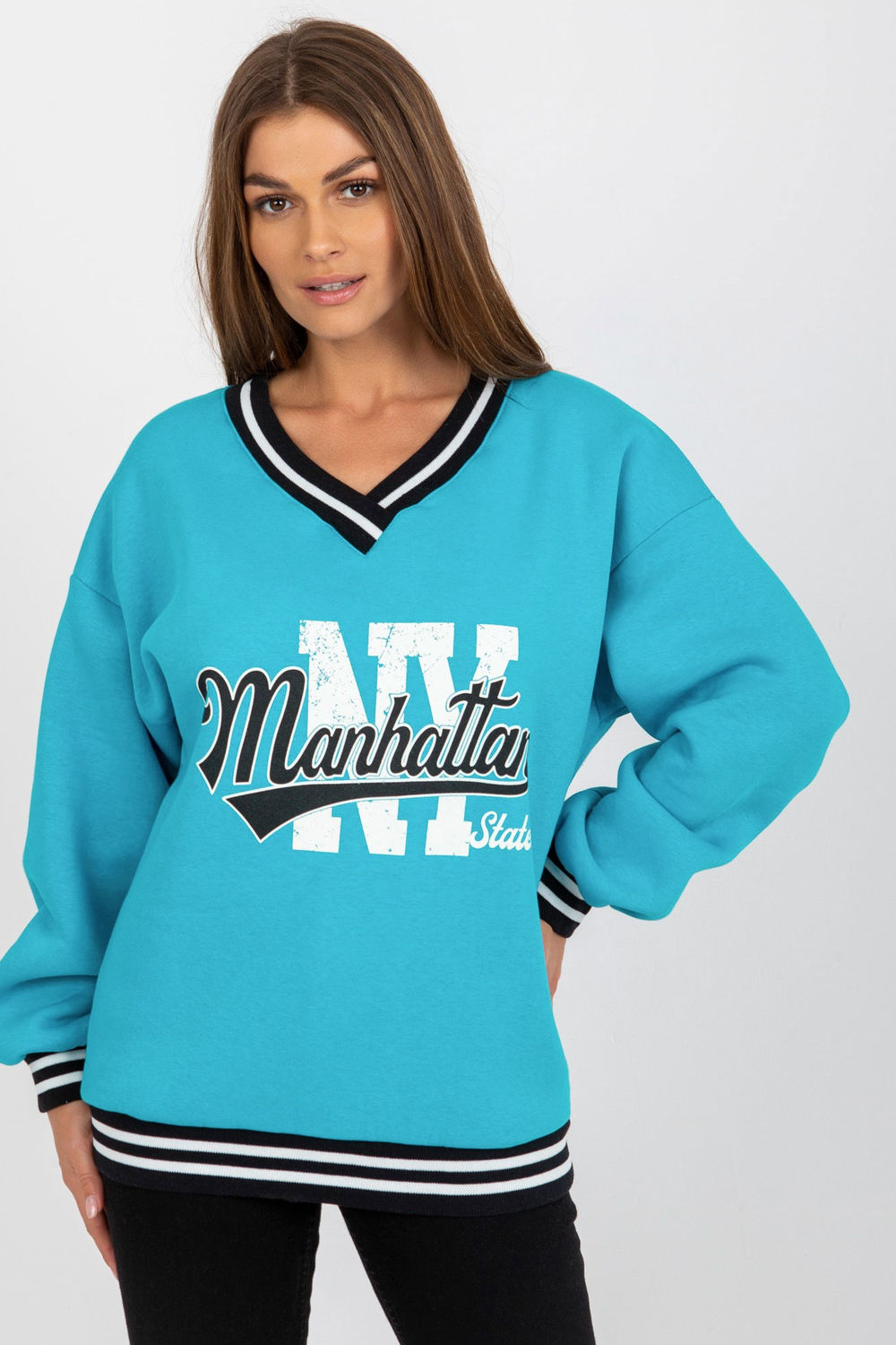 T-shirt femme Ex Moda Sweatshirt Sweatshirt — bleu