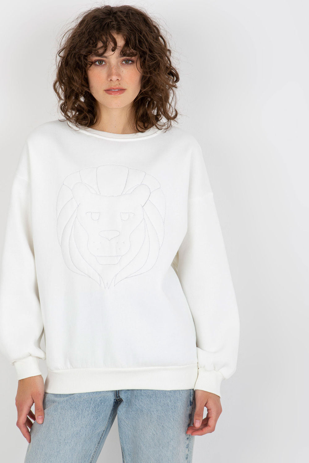 T-shirt femme Ex Moda Sweatshirt Sweatshirt — beige