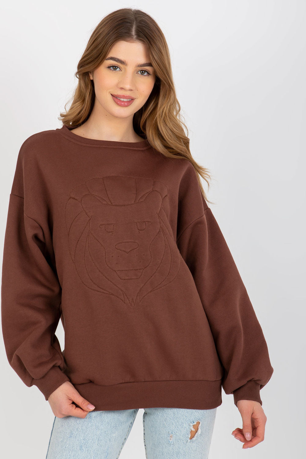 T-shirt femme Ex Moda Sweatshirt Sweatshirt — brun