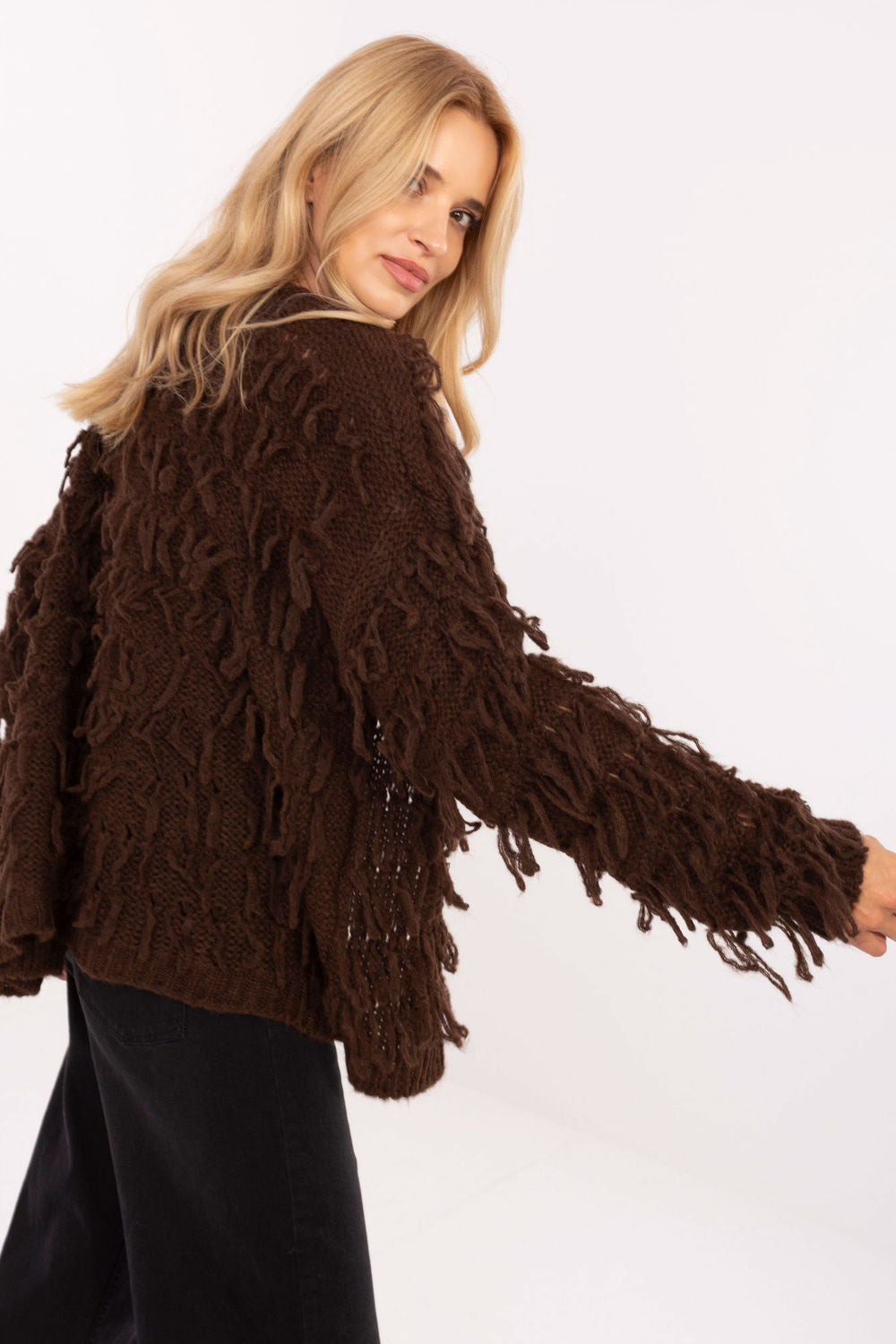 Cardigan femme Rue Paris — brun