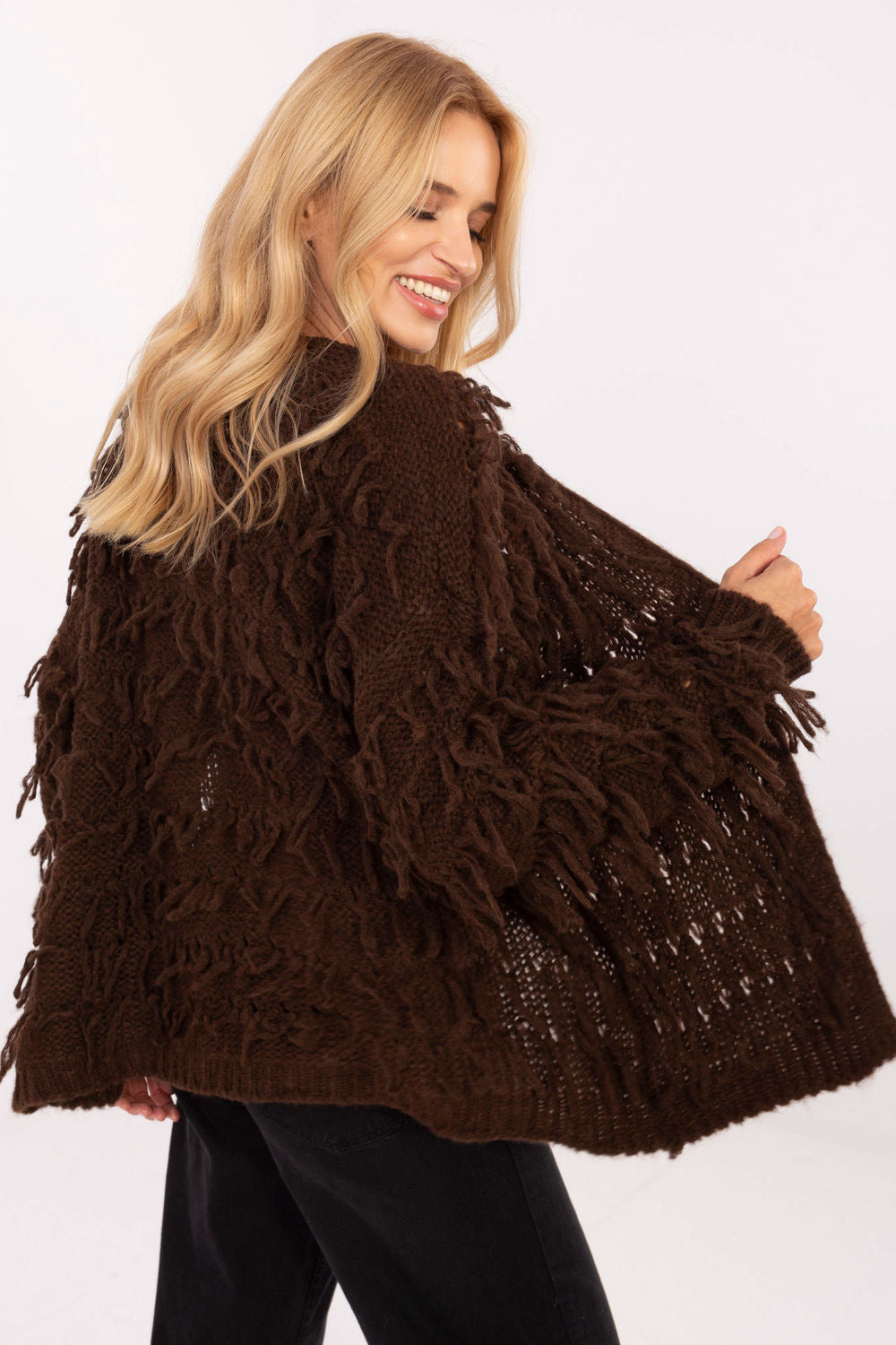 Cardigan femme Rue Paris — brun