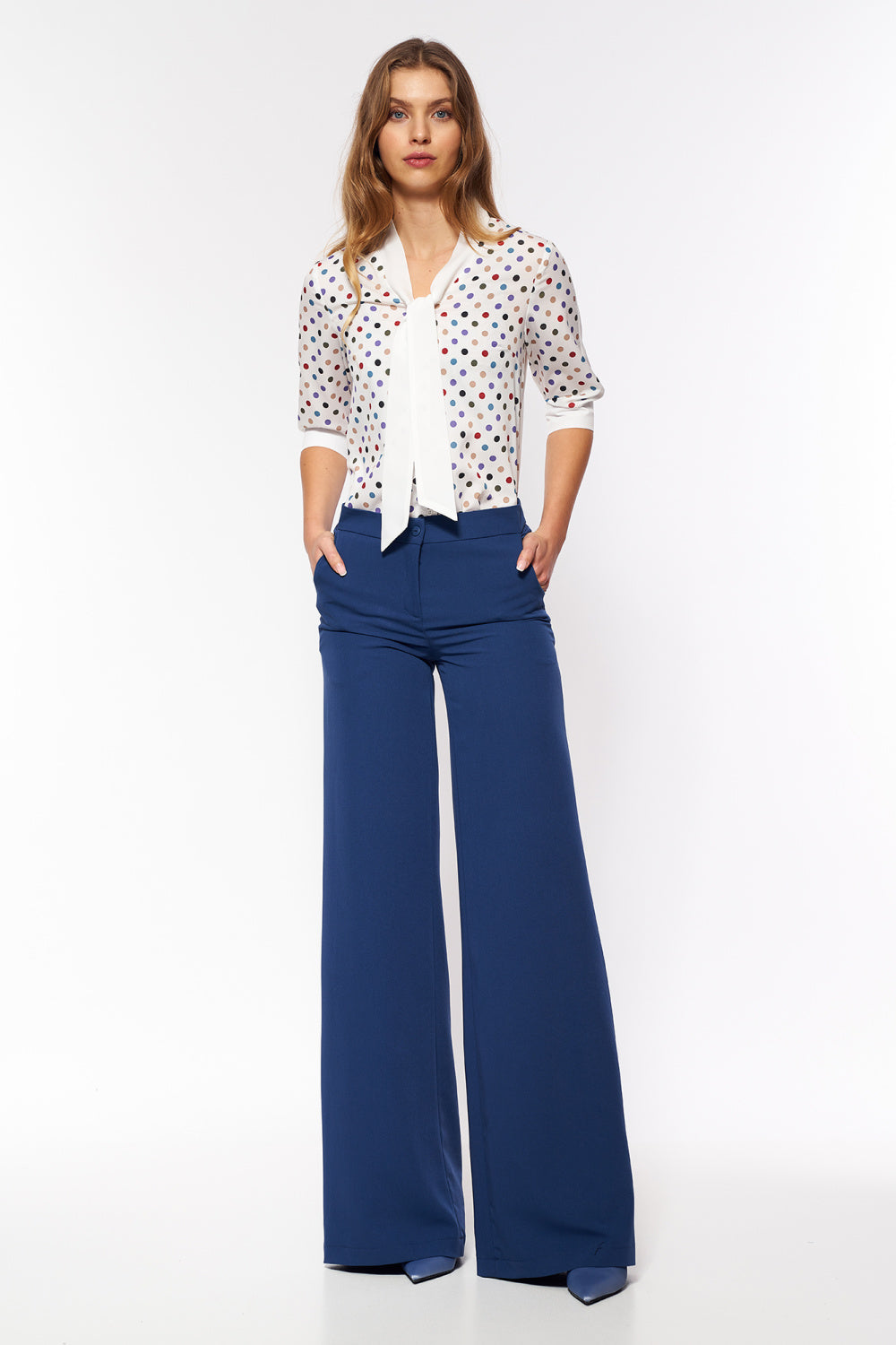 Chaussures à talons femme Nife Pantalon Long Pantalon — bleu