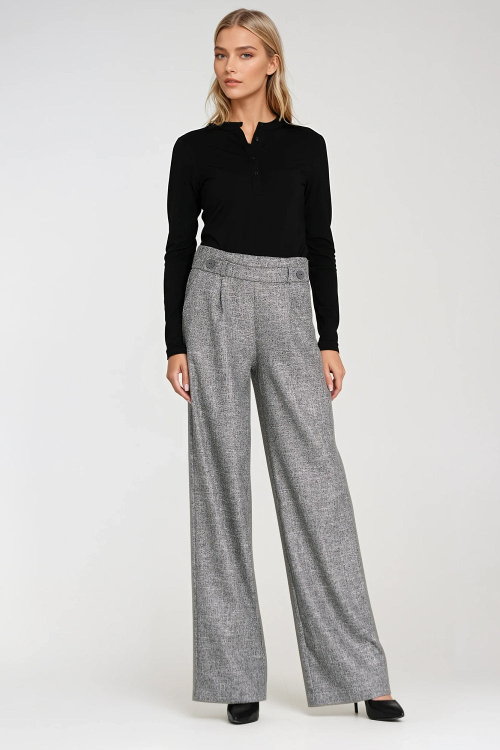 Chaussures à talons femme Nife Pantalon Long Pantalon — gris