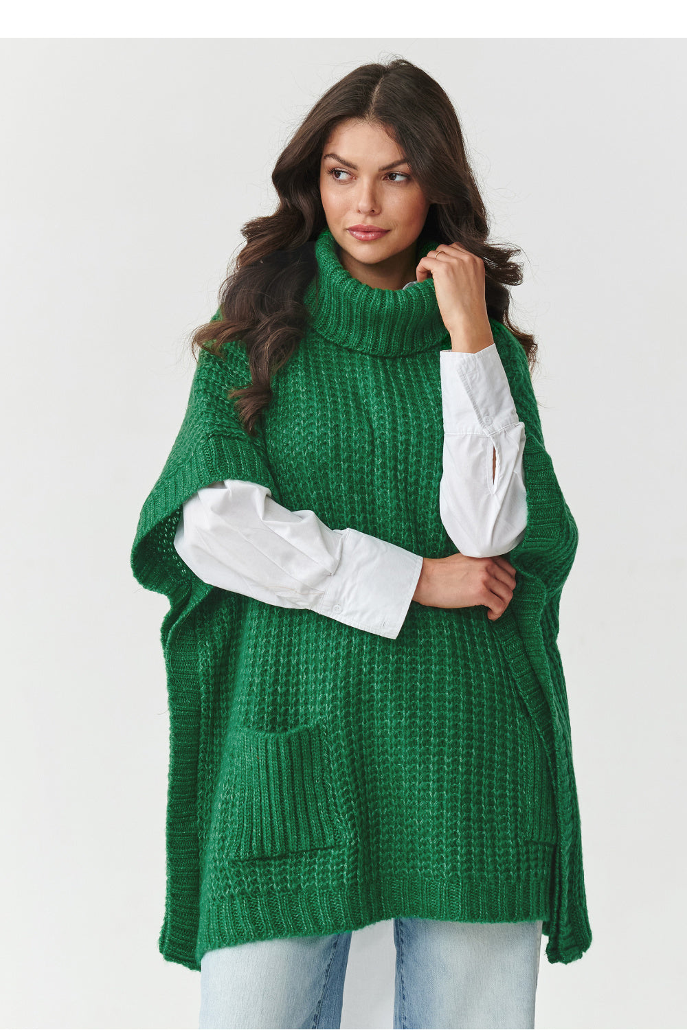 Pull femme Makadamia Col Roulé Col — vert