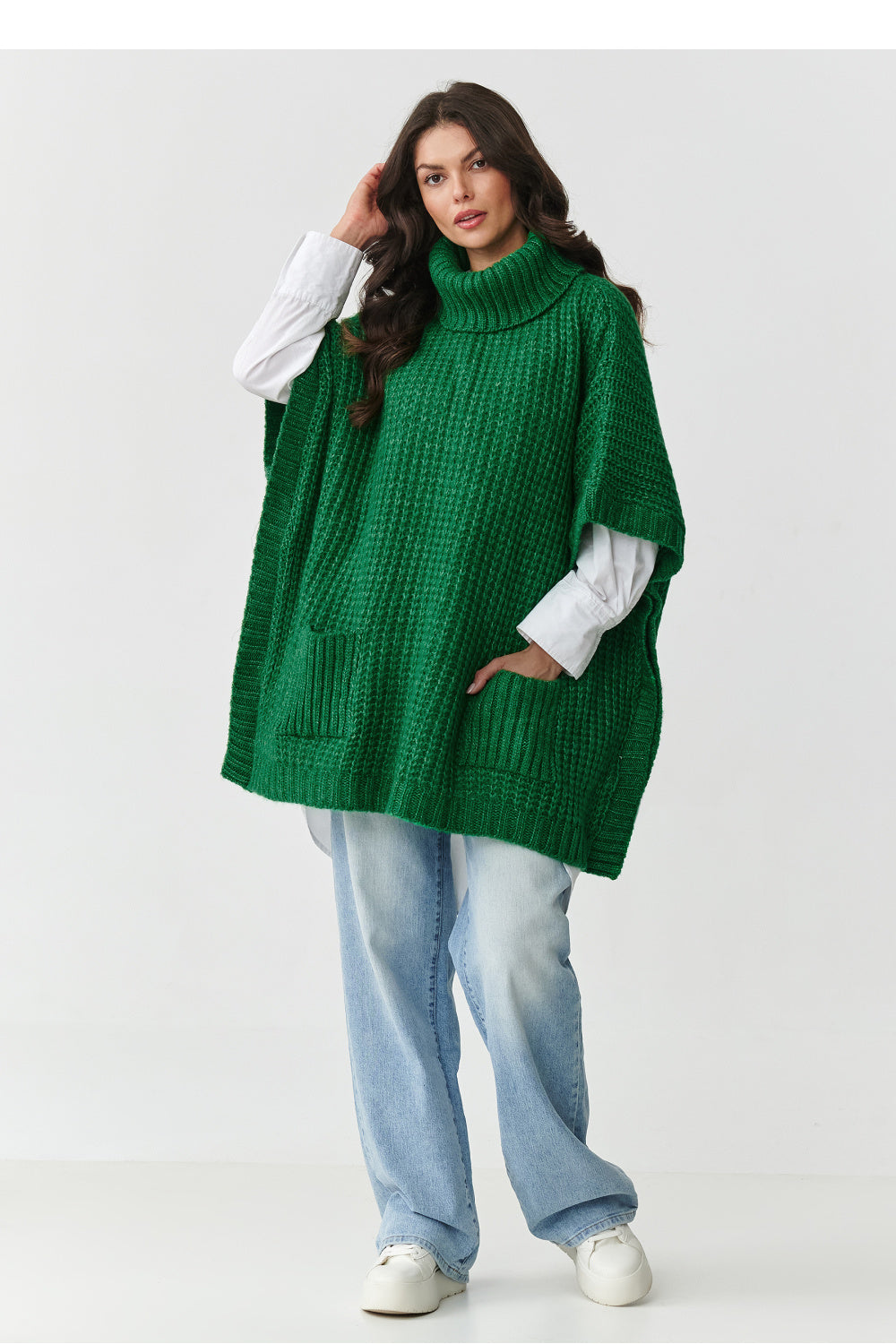 Pull femme Makadamia Col Roulé Col — vert