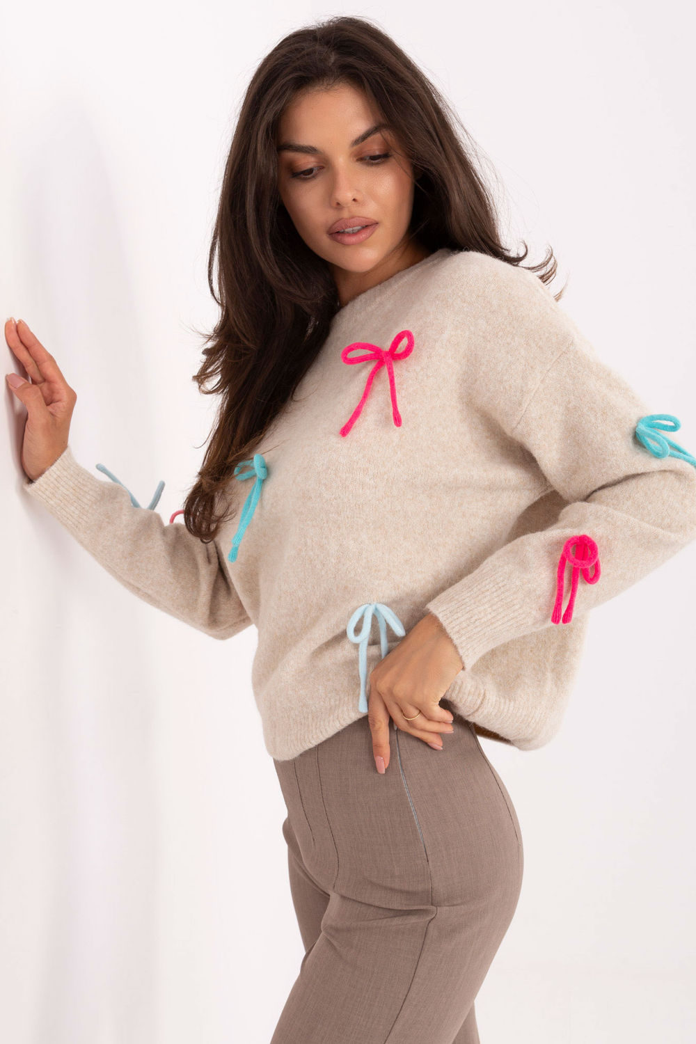 Pull femme Factory Price Chandail Chandail — beige