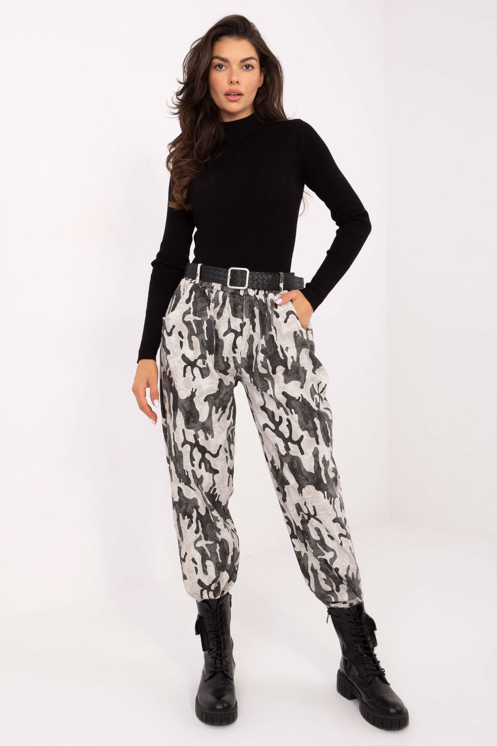 Chaussures à talons femme Italy Moda Pantalon Pantalon — beige
