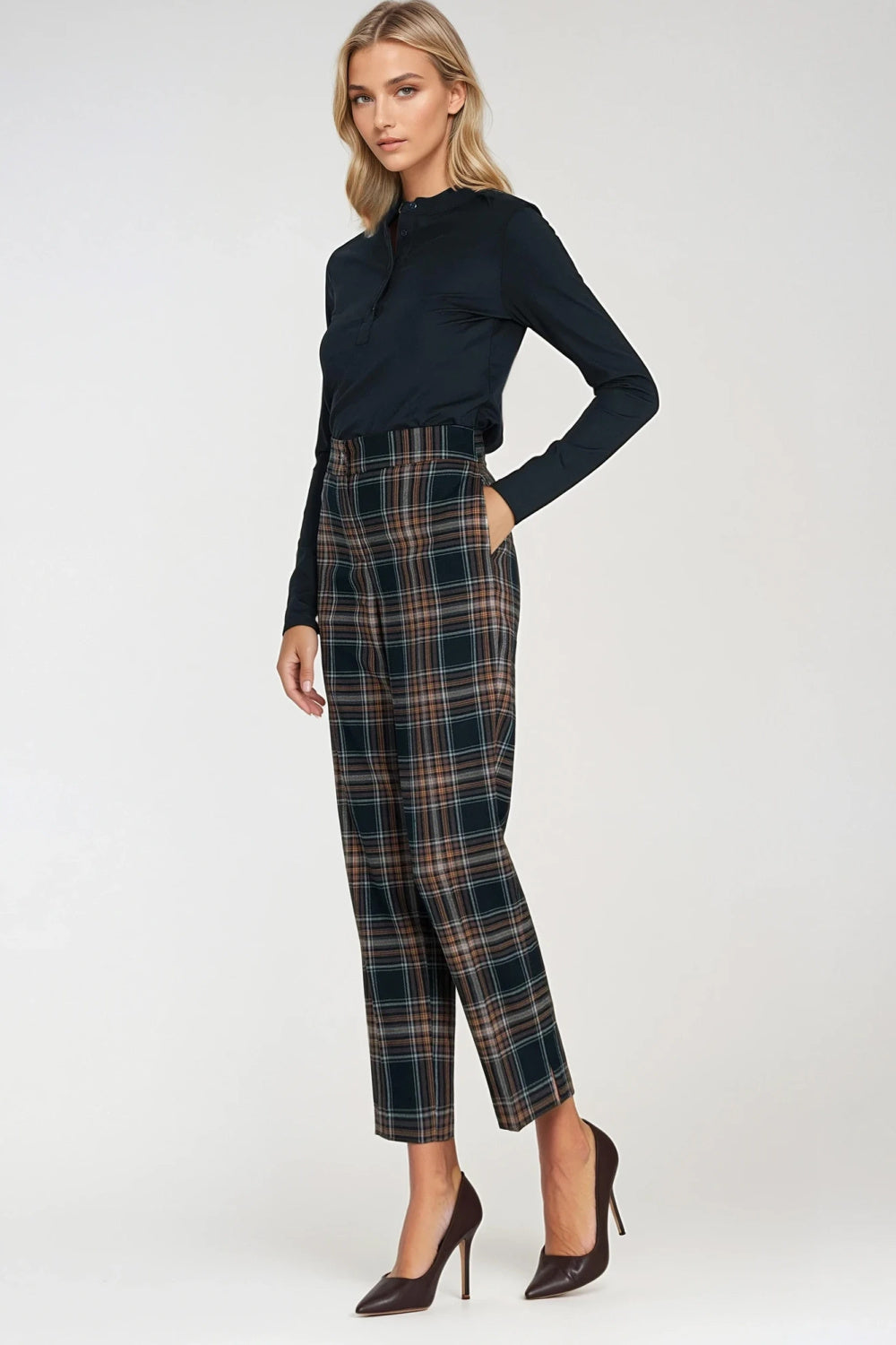 Chaussures à talons femme Nife Pantalon Pantalon — bleu marine