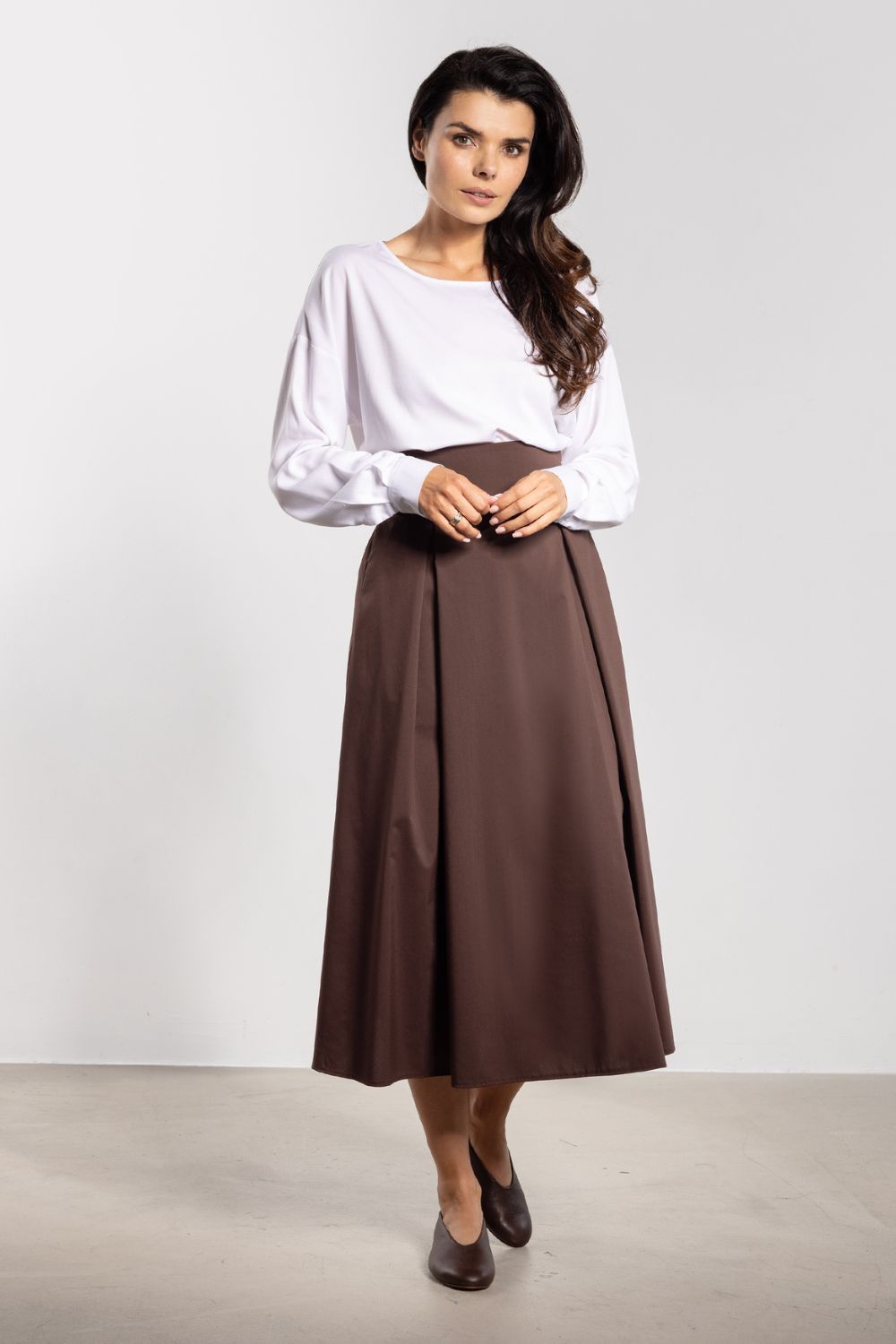 Jupe femme awama — brun