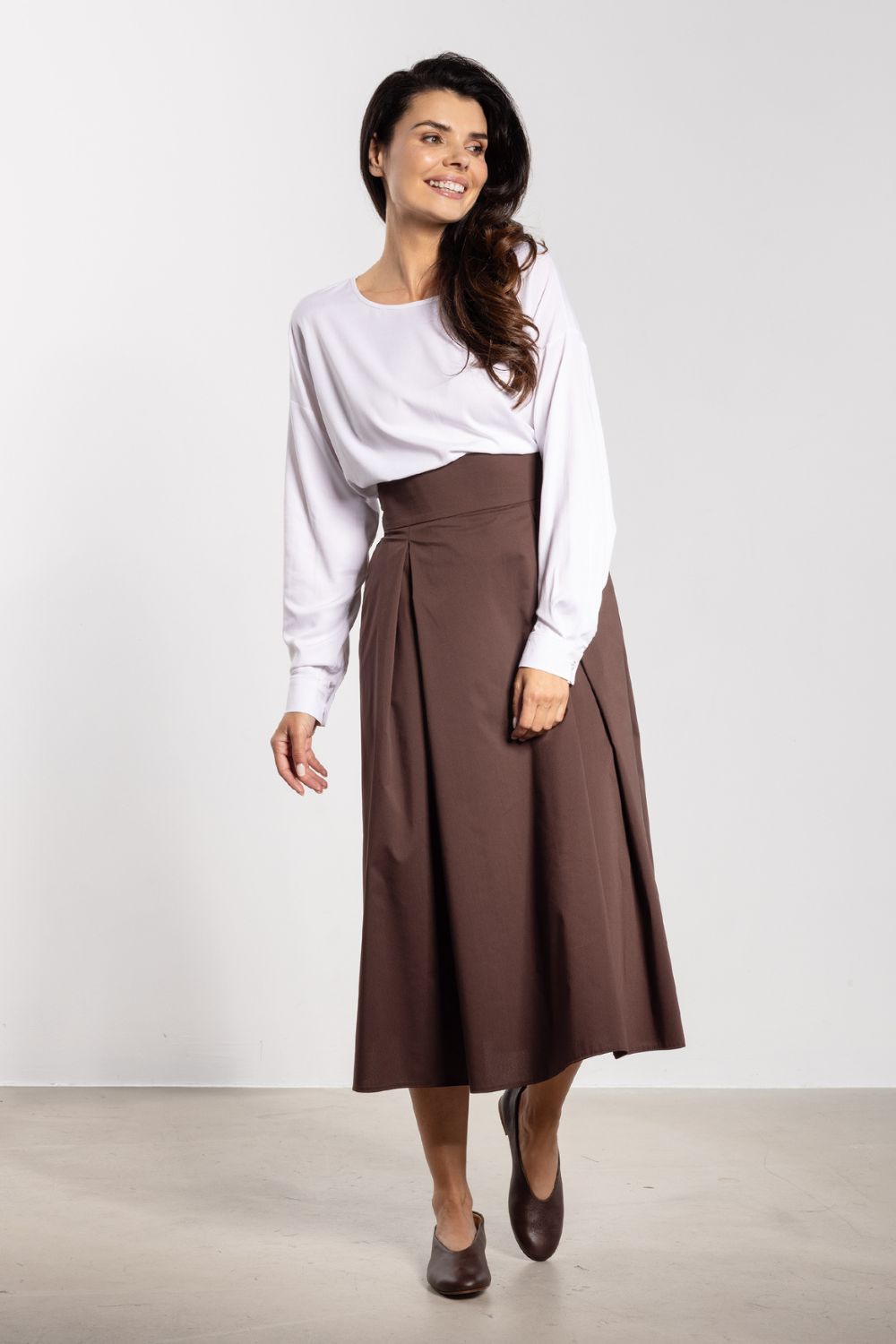 Jupe femme awama — brun