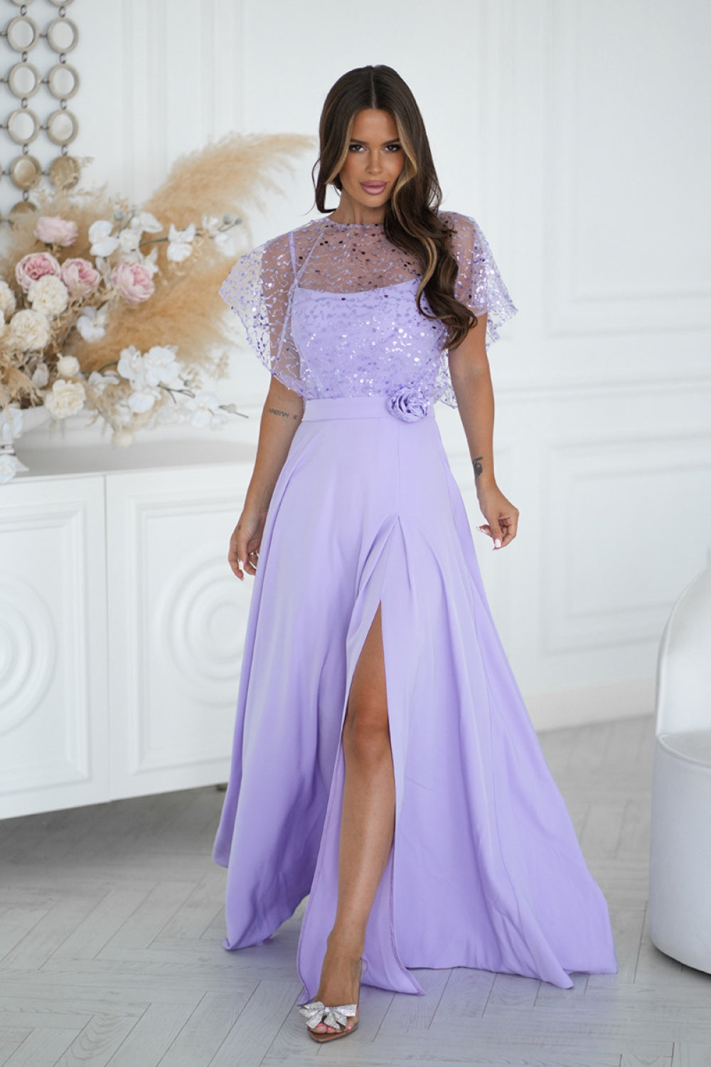 Robe femme Bicotone Longue Longue — violet