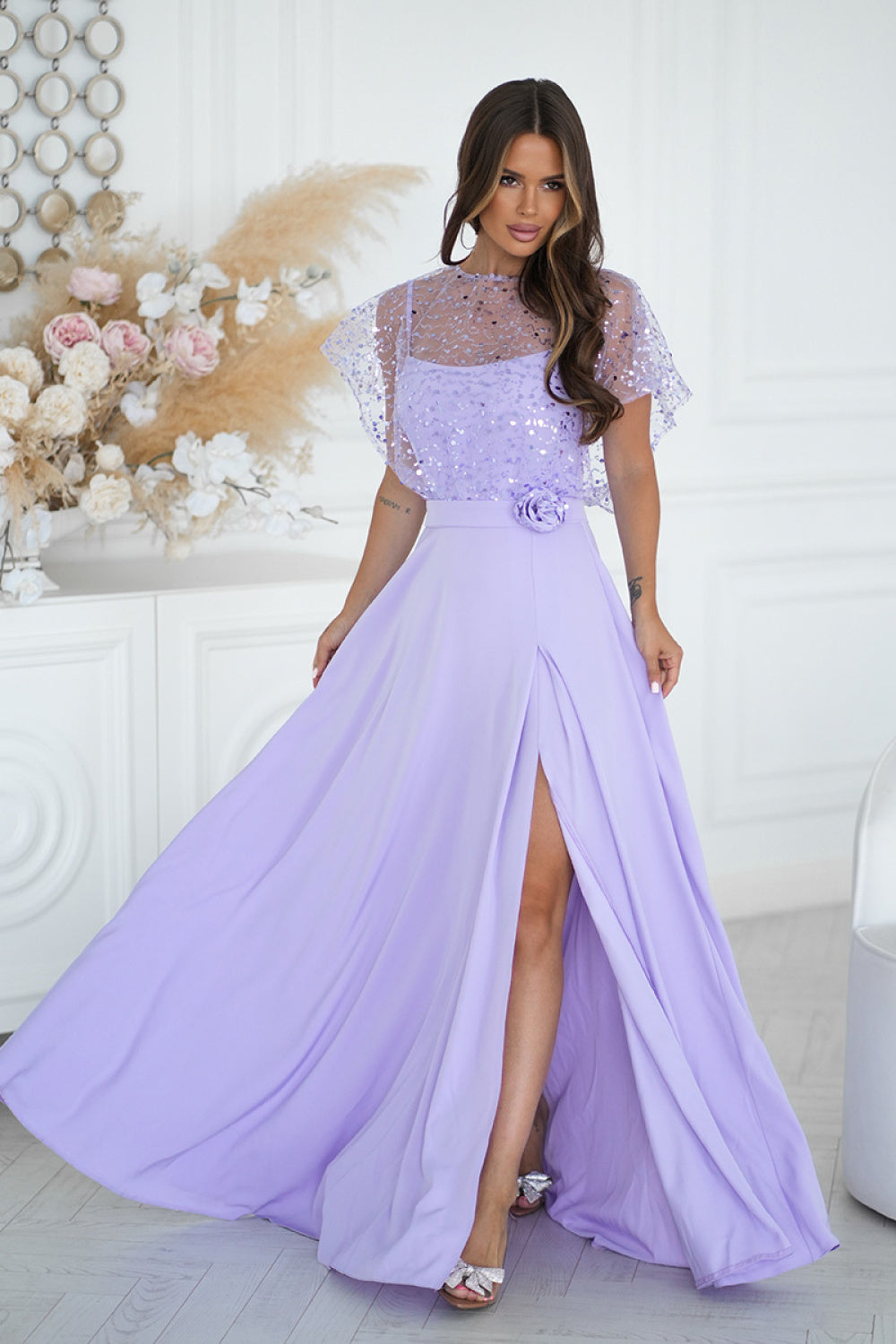 Robe femme Bicotone Longue Longue — violet