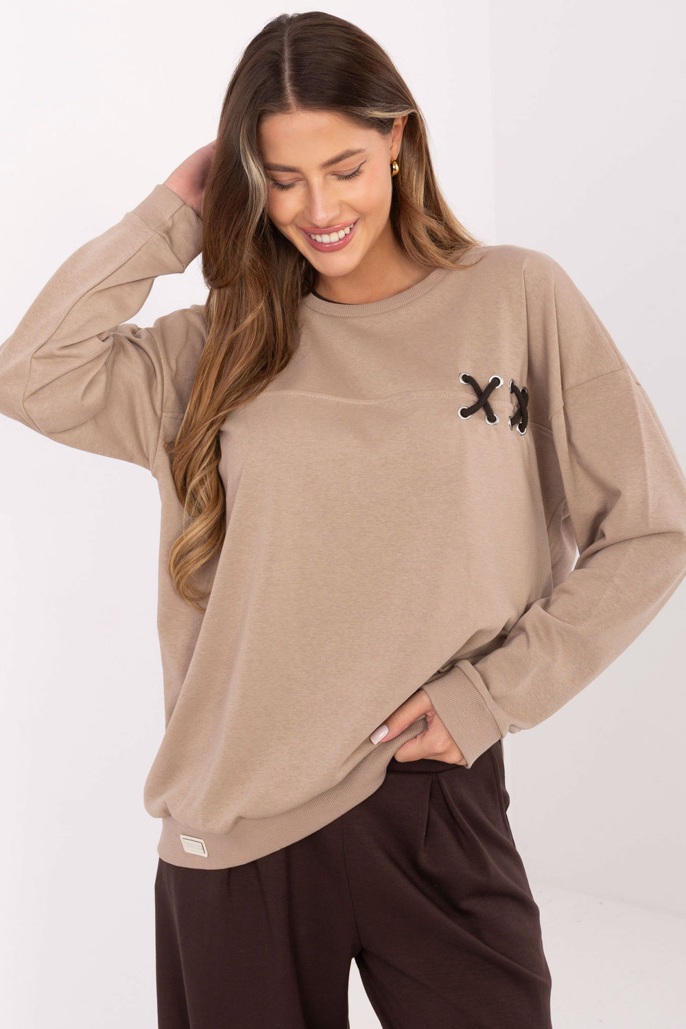 T-shirt femme Relevance Sweatshirt Sweatshirt — beige