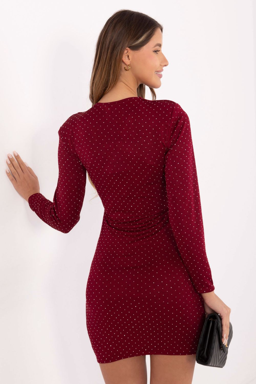 Robe femme Italy Moda Courte Courte — rouge