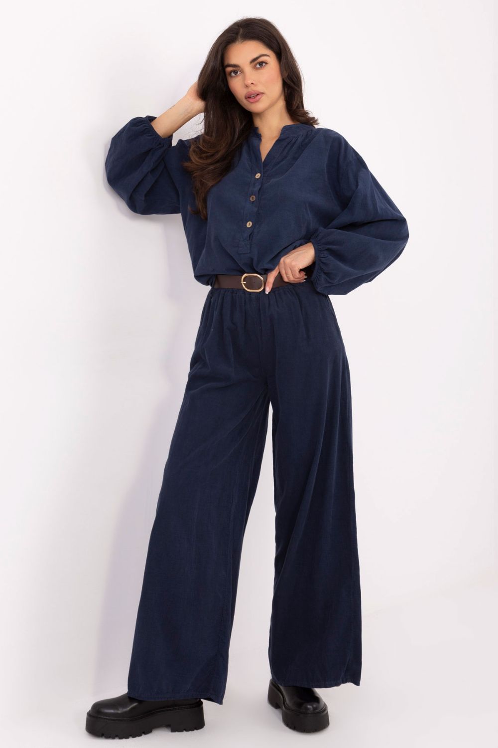 Blouse femme Italy Moda Chemisier Chemisier — bleu marine