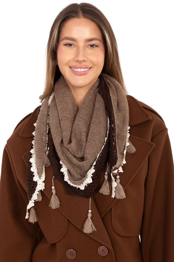 Foulard femme AT — brun