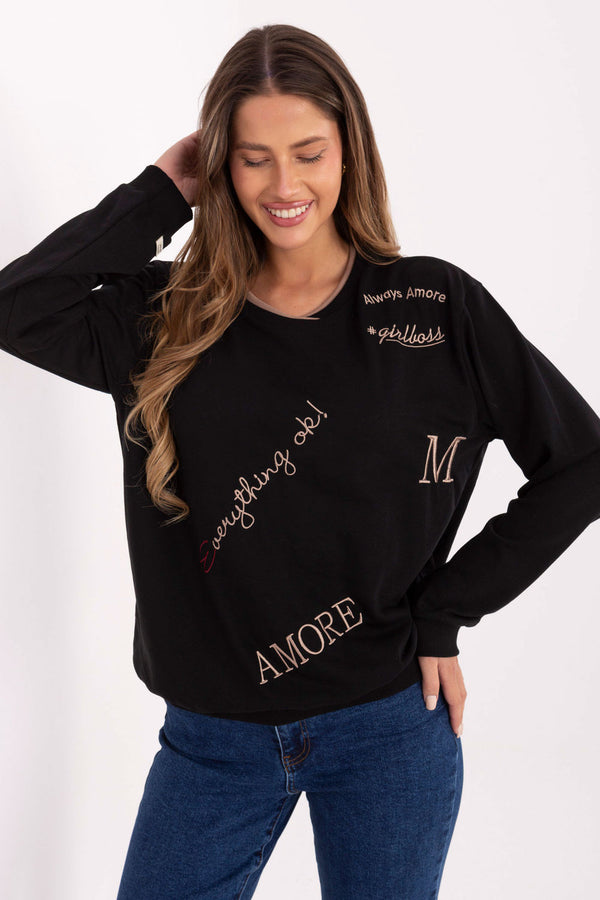 T-shirt femme Relevance Sweatshirt Sweatshirt — noir