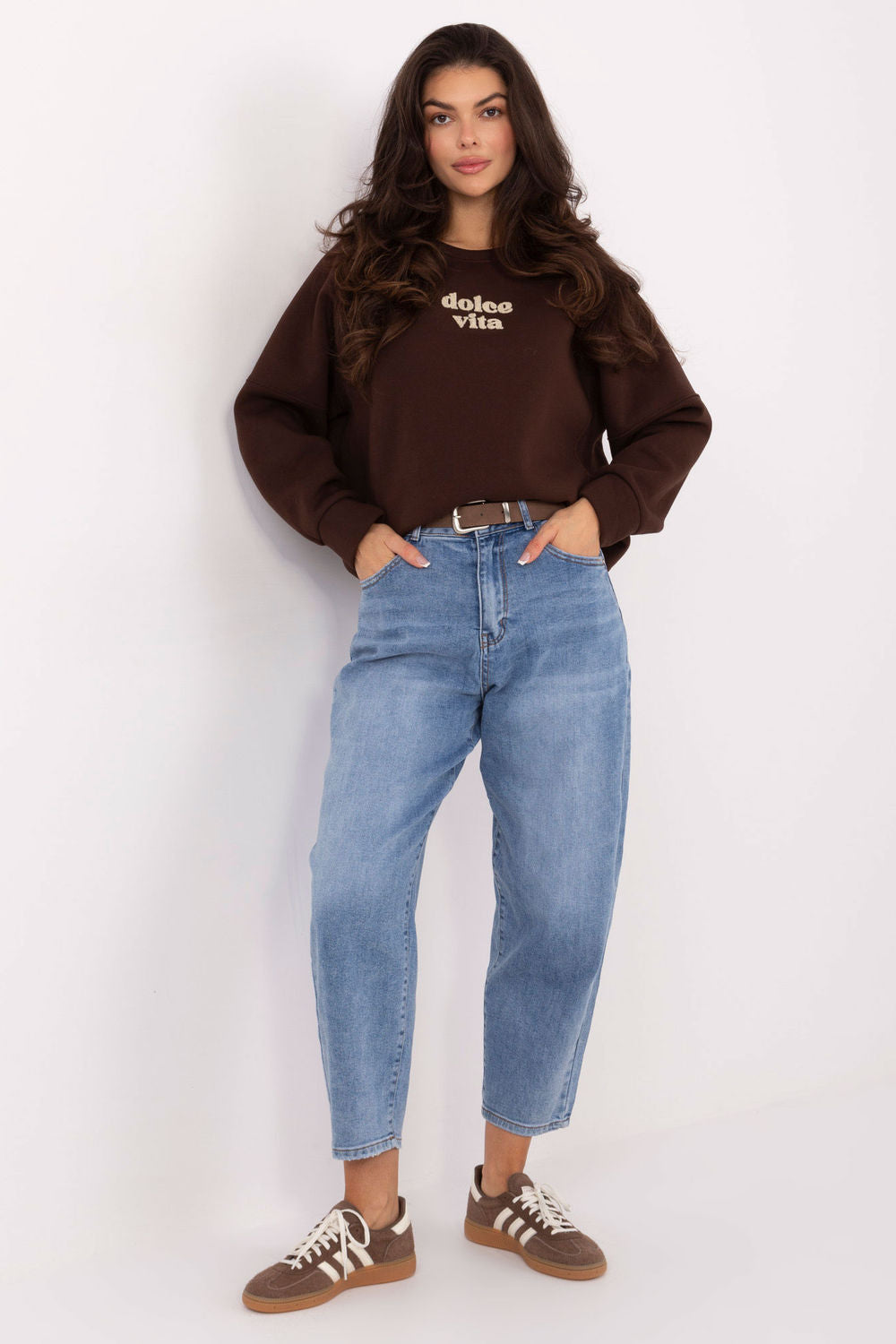 T-shirt femme Factory Price Sweatshirt Sweatshirt — brun