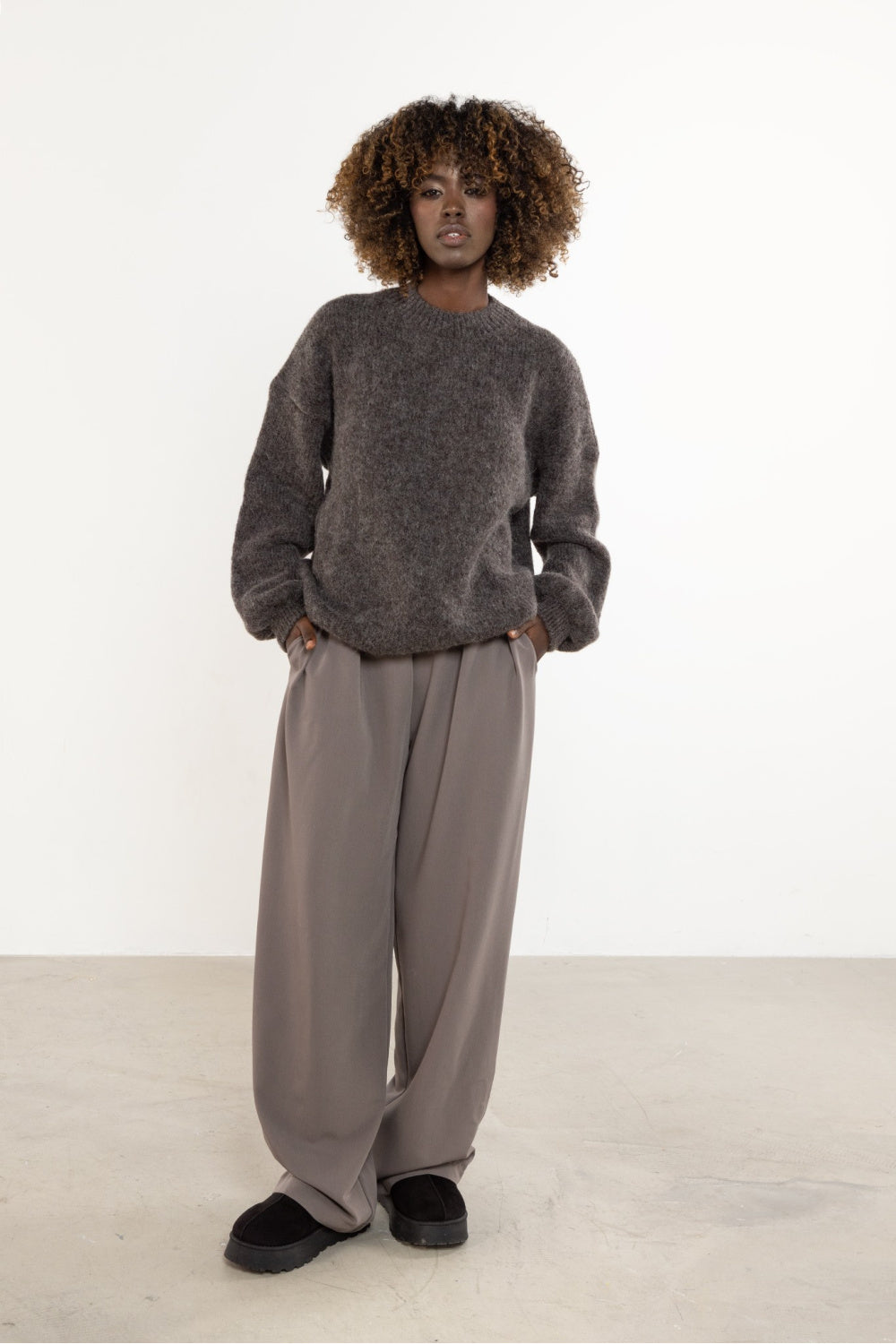 Pull femme awama Chandail Chandail — brun