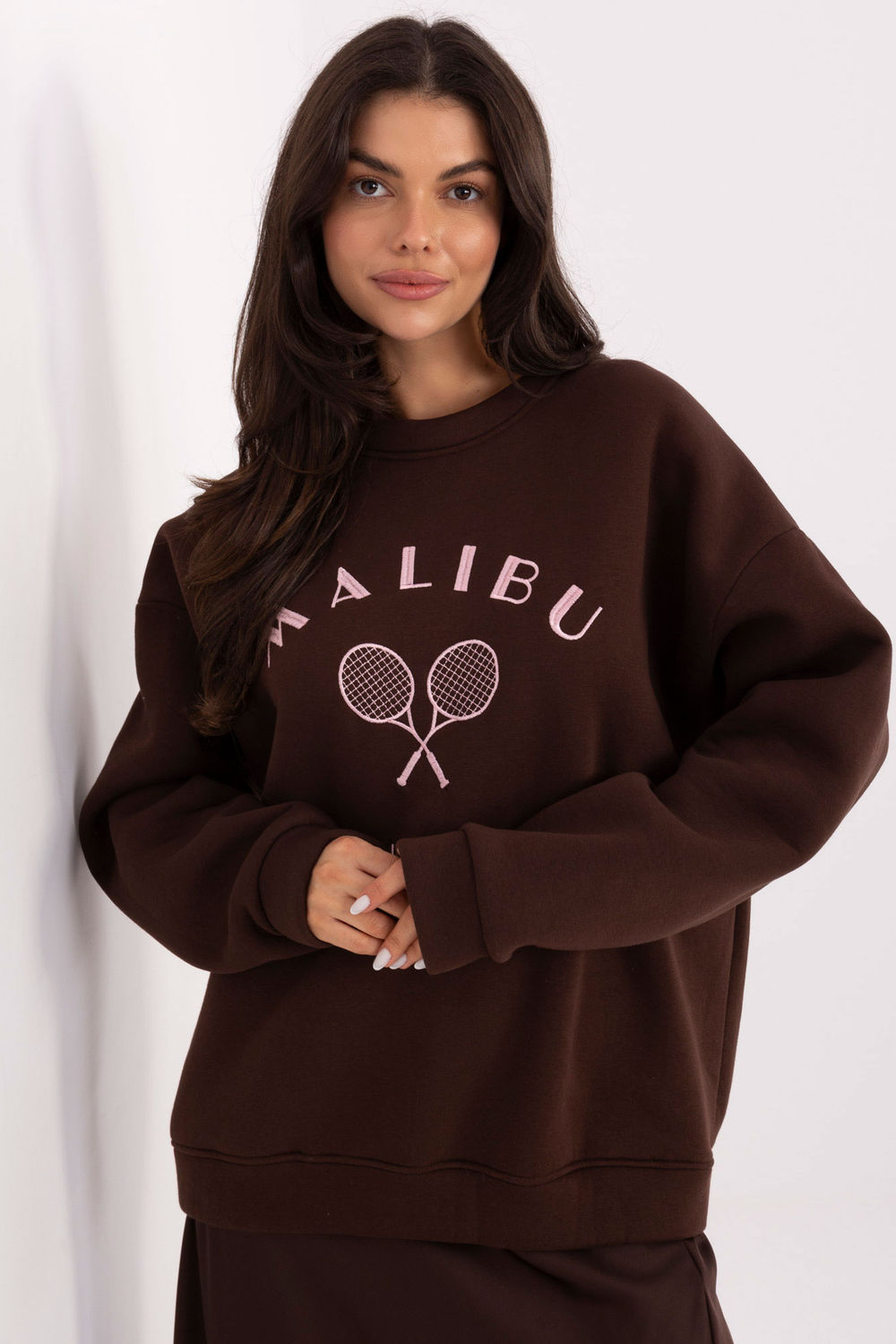 T-shirt femme Factory Price Sweatshirt Sweatshirt — brun