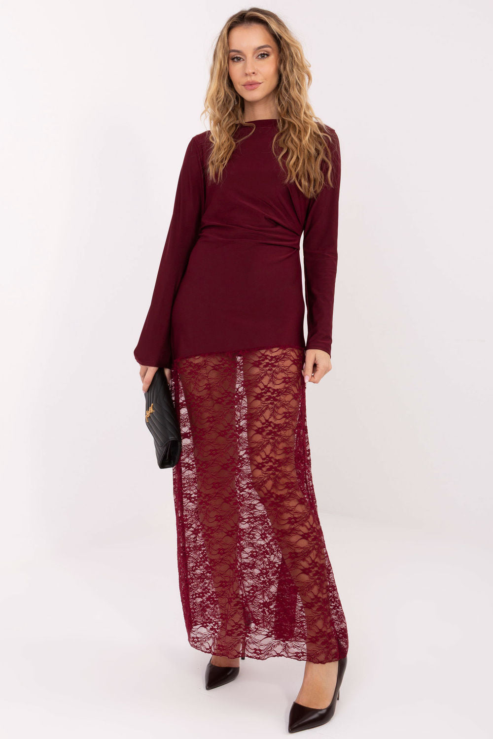 Robe femme Italy Moda Longue Longue — rouge