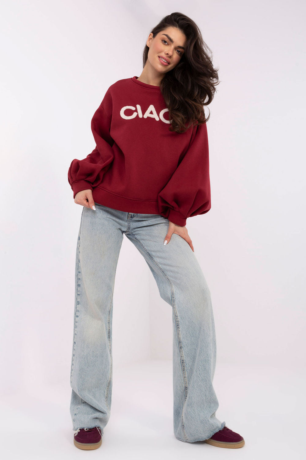 T-shirt femme Rue Paris Sweatshirt Sweatshirt — rouge