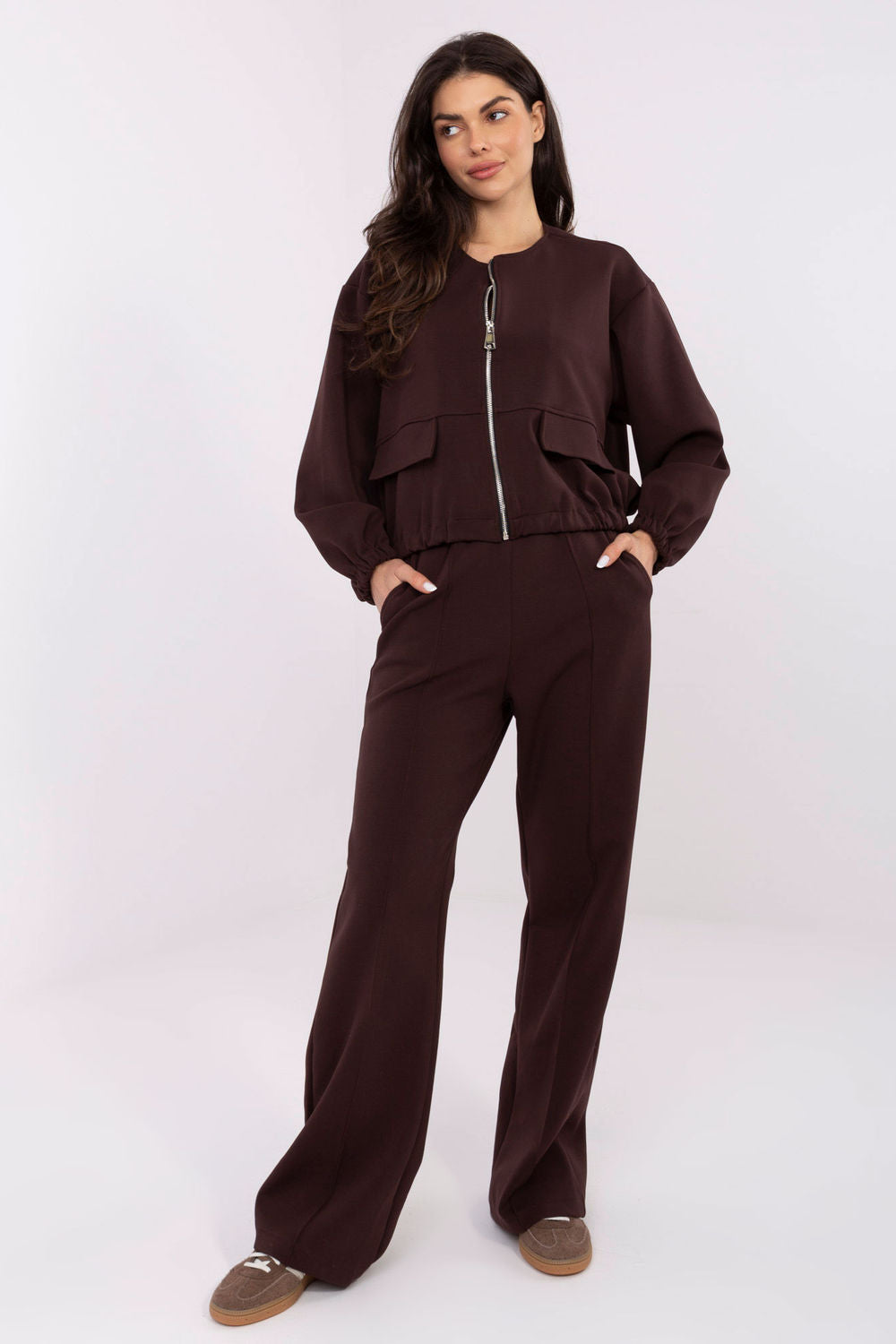 T-shirt femme Factory Price Sweatshirt Sweatshirt — brun