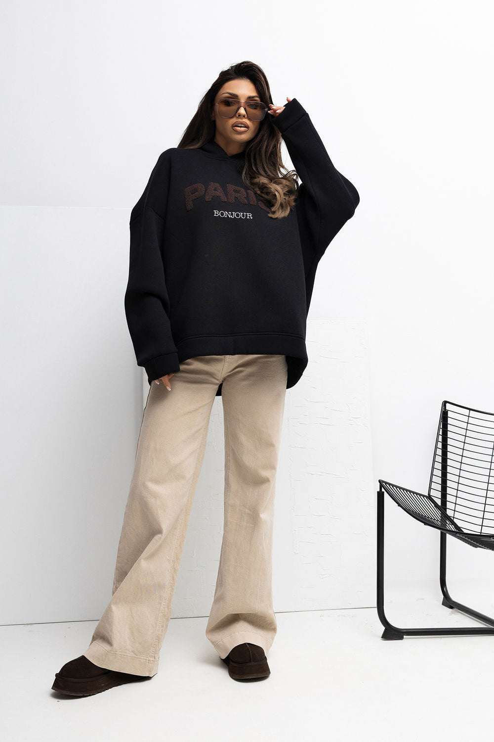 T-shirt femme Rue Paris Sweatshirt Sweatshirt — noir
