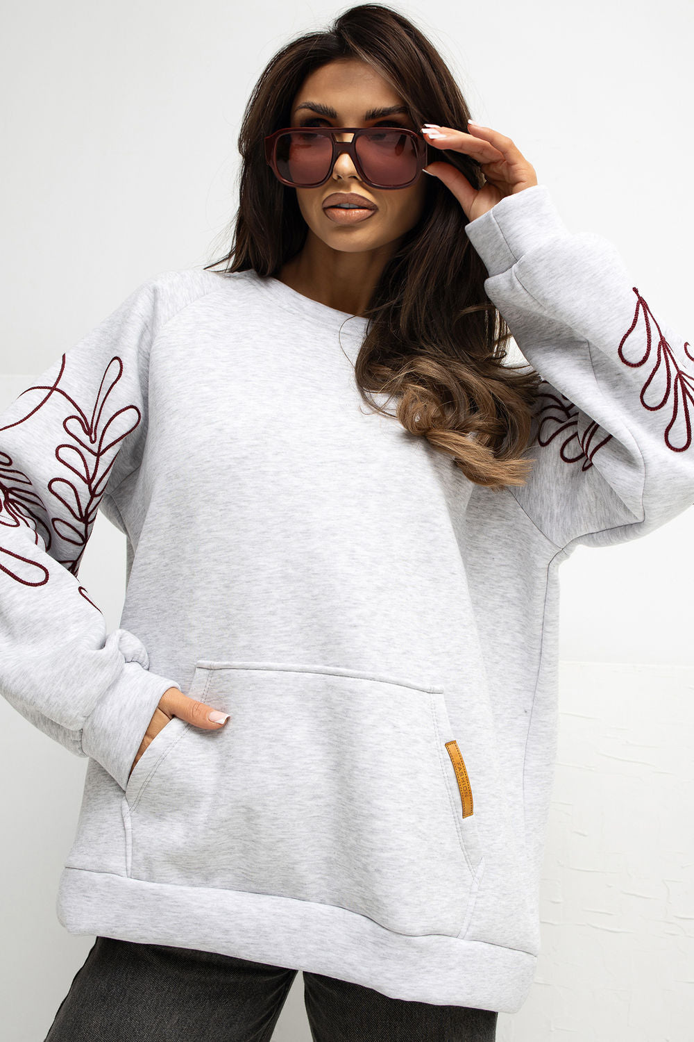 T-shirt femme Rue Paris Sweatshirt Sweatshirt — gris