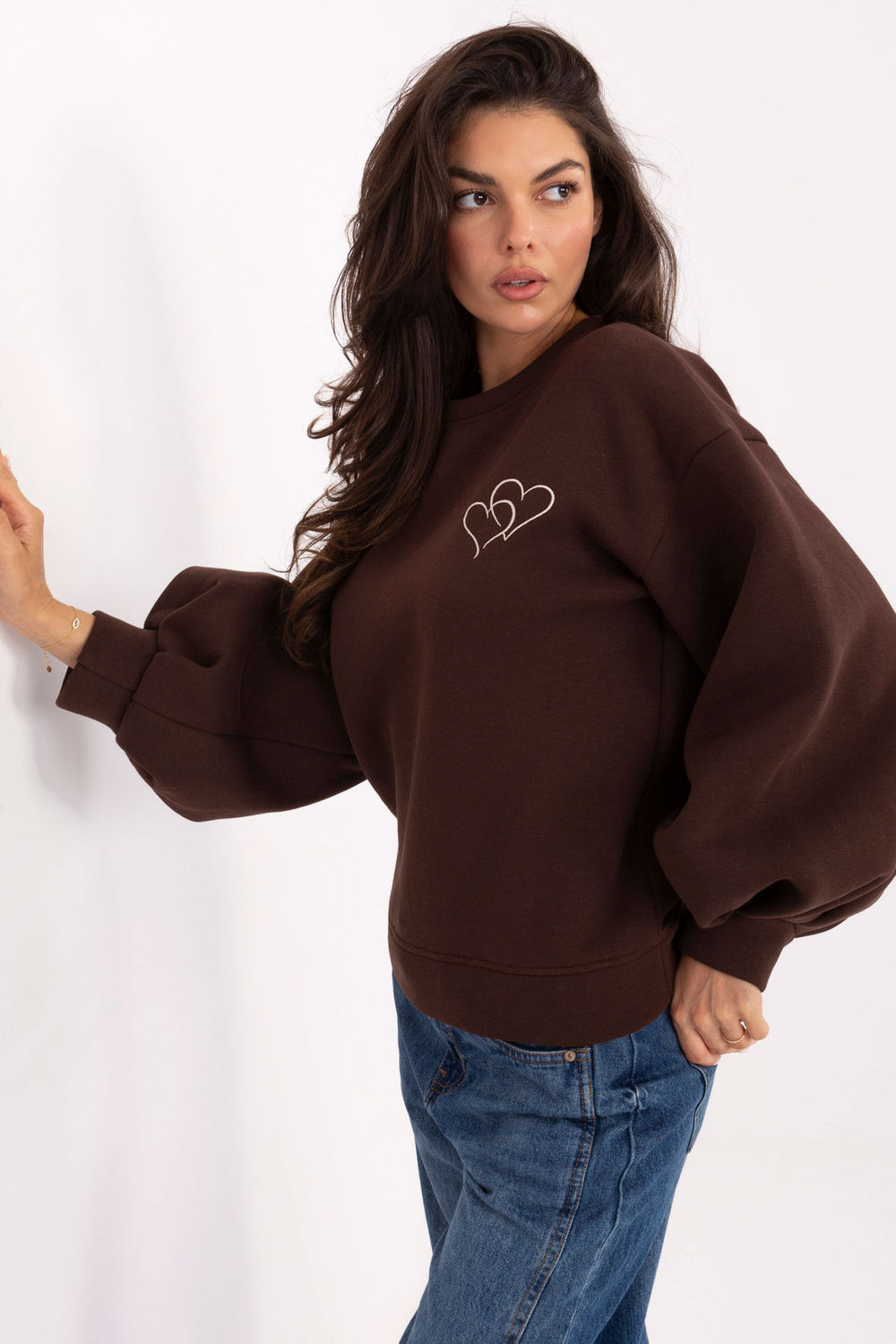 T-shirt femme Factory Price Sweatshirt Sweatshirt — brun