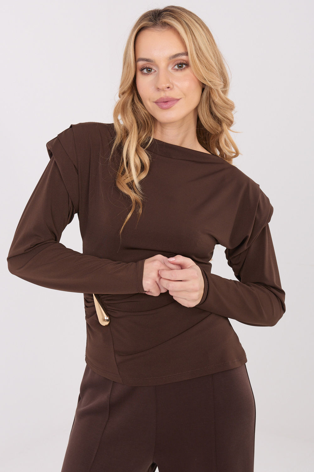 Blouse femme Italy Moda Chemisier Chemisier — brun