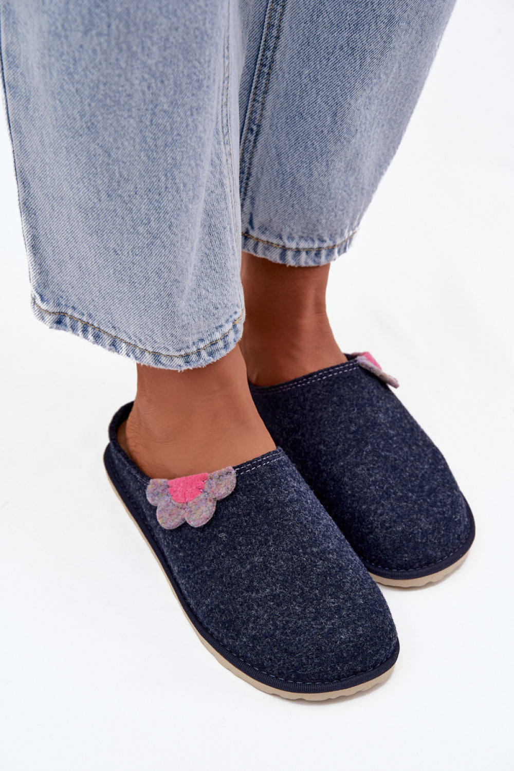 Pantalon femme Step in style Pantoufles Pantoufles — bleu marine