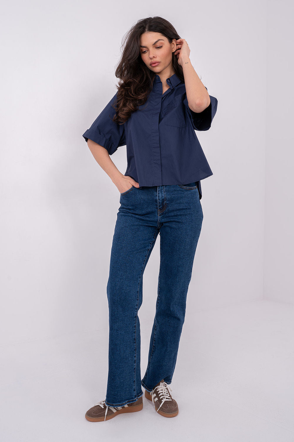 Blouse femme Sublevel — bleu marine