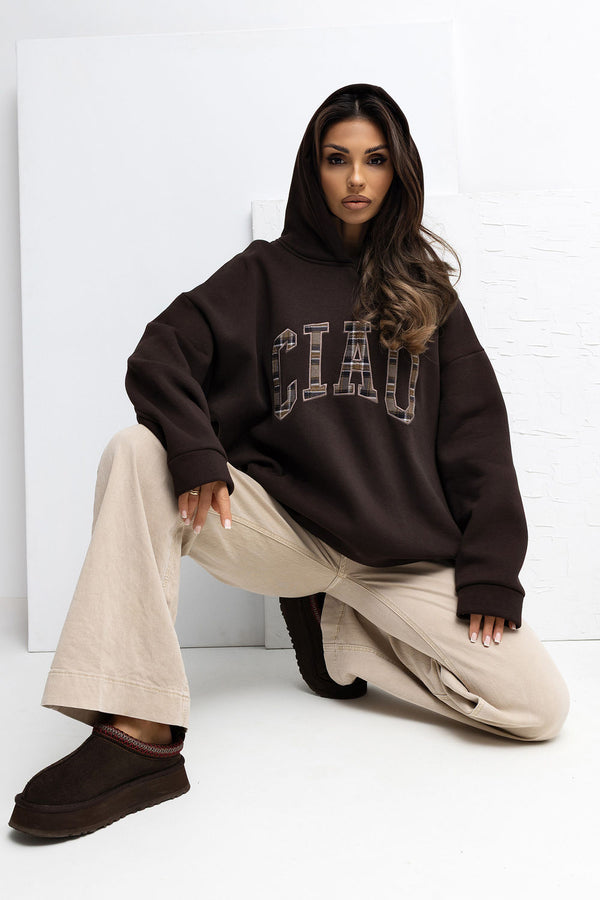 T-shirt femme Rue Paris Sweatshirt Sweatshirt — brun