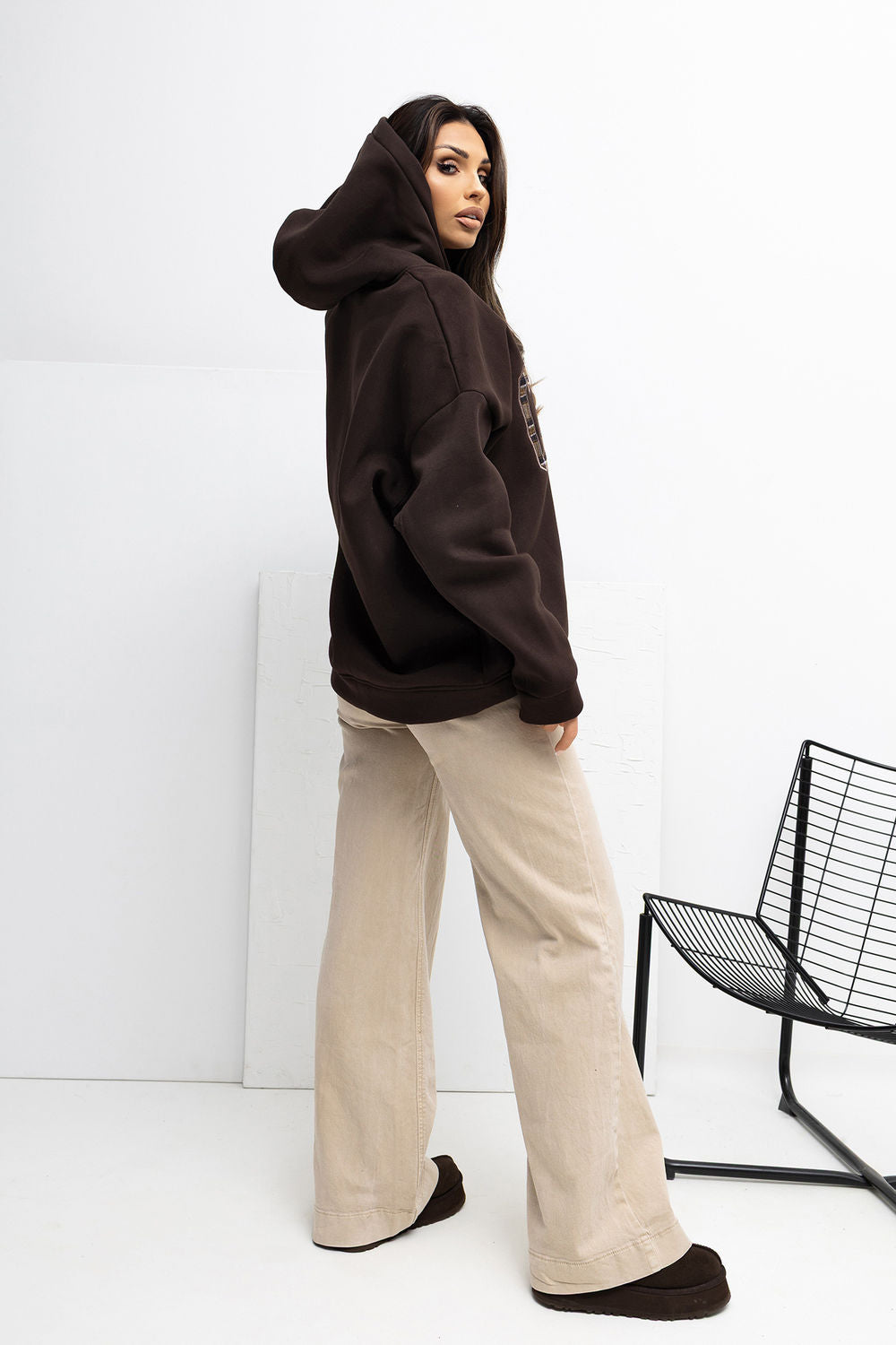 T-shirt femme Rue Paris Sweatshirt Sweatshirt — brun